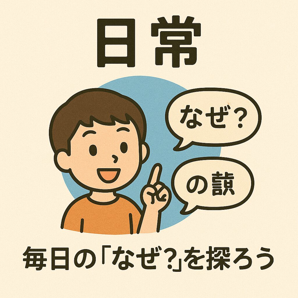 日常｜毎日の「なぜ？」を探ろう